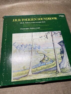 J.R.R. Tolkien Soundbook 3LP Box Set Caedmon 1977 w/ Poster LOTR Hobbit